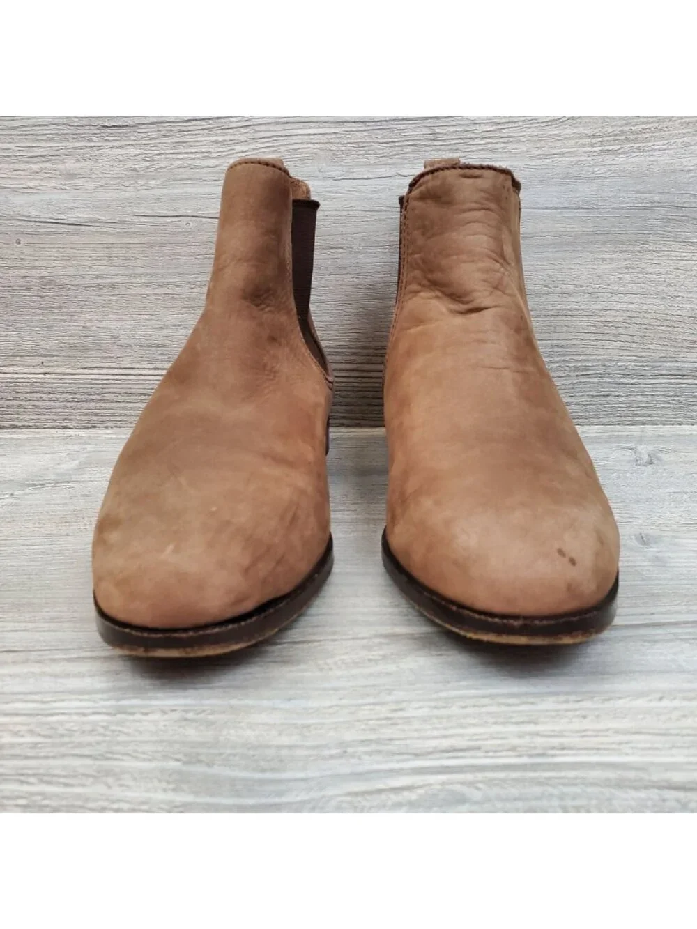 Vintage Laura Ashley Chelsea boots, light brown